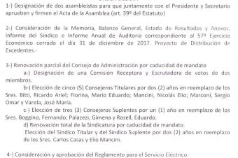 CONVOCATORIA Asamblea General Ordinaria.