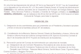 CONVOCATORIA ASAMBLEA GENERAL ORDINARIA
